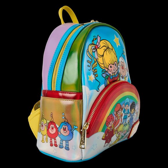 Loungefly Rainbow Brite Mini Backpack Characters Rainbow Metallic Bag - Picture 4 of 5